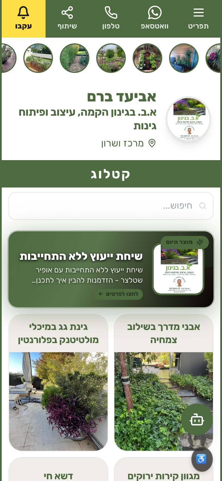 צילום מסך של הקטלוג אביעד ברם